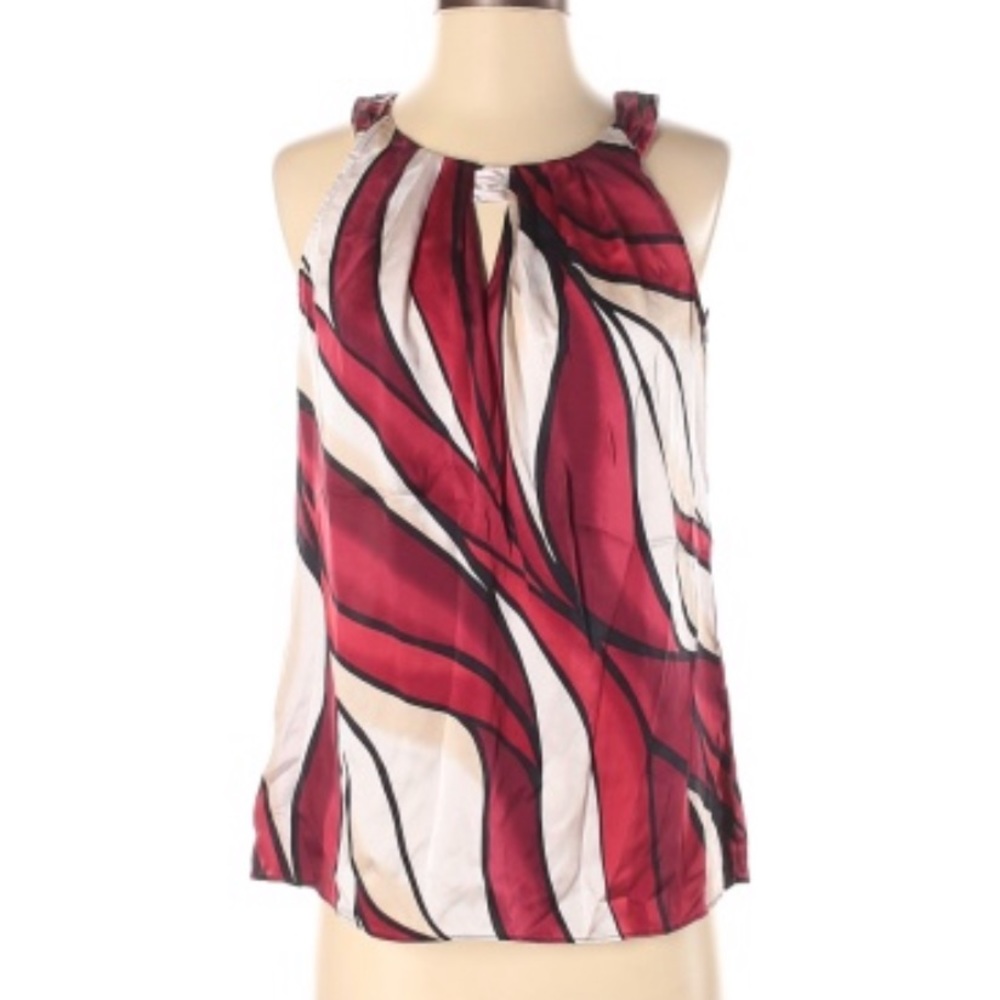 White House Black Keyhole SLEEVELESS PATTERNED